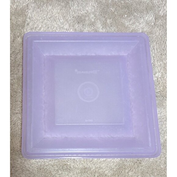 Vintage TUPPERWARE Get Togethers #1386 Divided Square BLUE Container with Lid - Picture 9 of 11